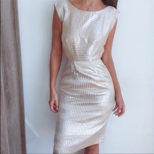 Corey Lynn Calter Metallic Fit Dress